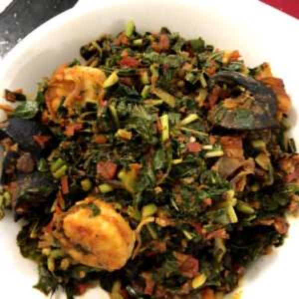 Efo Riro with any choice of Swallow