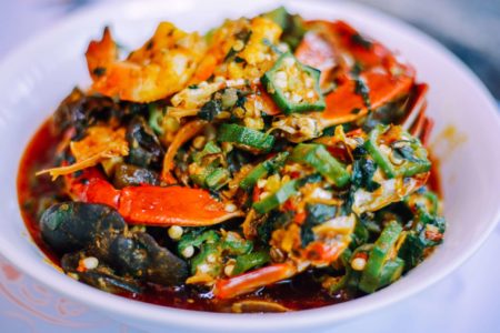 Seafood okro soup