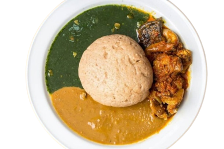 Abula (Amala +Gbegiri soup +Ewedu & Meat)