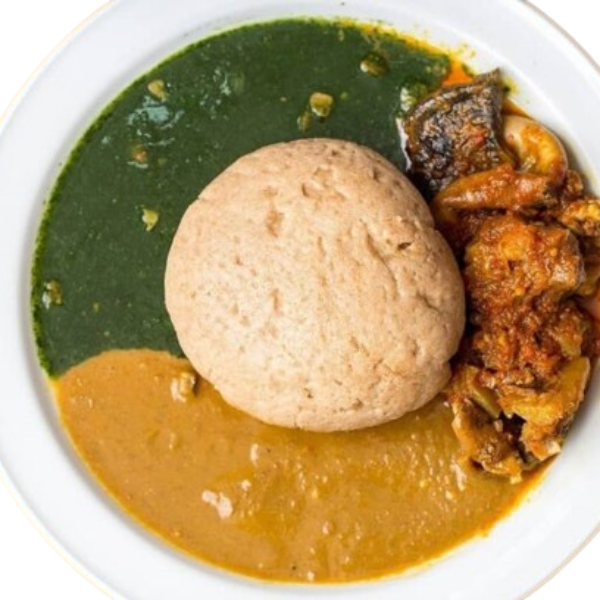 Abula (Amala +Gbegiri soup +Ewedu & Meat)