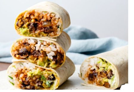 Burrito jollof (Bean and Rice Burrito)