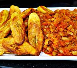 Beans Porridge with Fried plantain