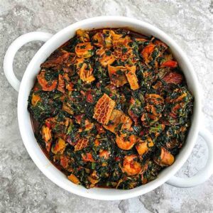 Efo riro (Spinach Stew) with Assorted Meat - Image 3