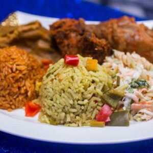 Jollof Rice & Fried Rice with Chicken