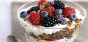 Greek Yogurt with Sliced Almonds & Berries - Image 2