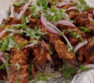 Grilled Suya Beef mixed with Salad