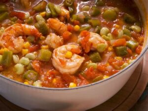 Okra soup with Shrimp & Crab meat
