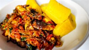 Steamed Plantain with Mackerel Source