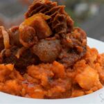 Asaro ( Yam porridge) with pepper sauce